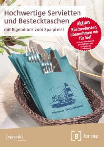 Katalog Servietten mit Werbedruck